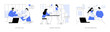 © Visual Generation - Career growth abstract concept vector illustrations.