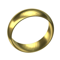 Golden ring 3d rendering