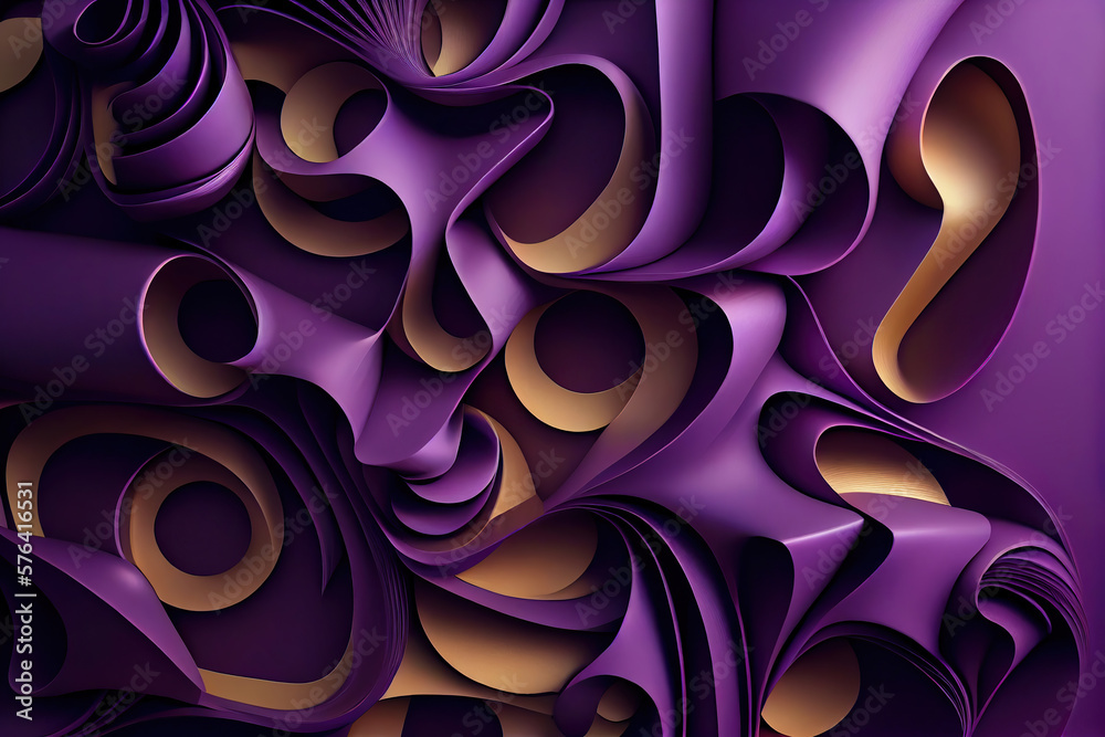 Generative illustration AI of abstract purple wallpaper or background ...