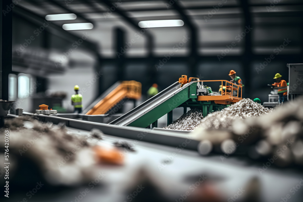 Industry Plant for sorting and processing plastic and paper waste ...