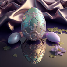 Luxury Pastel Purple Easter Egg