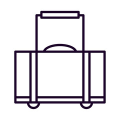 Sticker - suitcase icon isolated