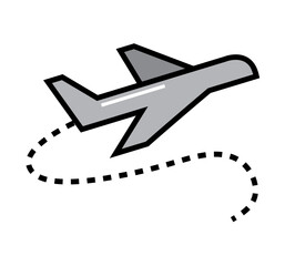 Sticker - airplane travel icon