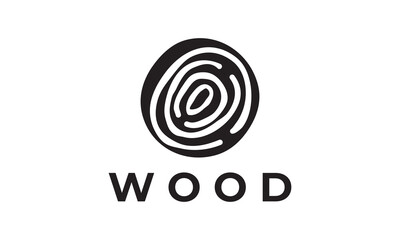 creative wood vintage logo design