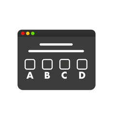Webpage online testing. A letter with tests and a clock. Modern flat concept for web design. Newsletter checklist email. Online exam, a letter with checklist. Vector illustration