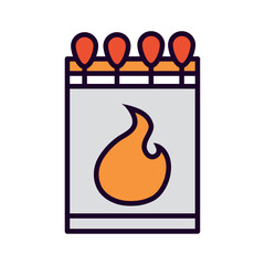 Sticker - box of matches icon