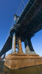 Wall Mural - Manhattan Bridge New York - view from Brooklyn - street photoraphy