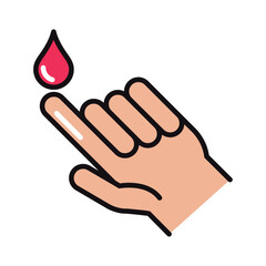 Sticker - blood drop finger