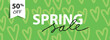 Green banner - spring sale discount banner