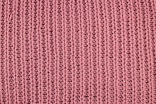 Pink Knitted Fabric Texture Background