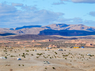 Wall Mural - Lake mead with record low water level, shot in Feb 2023