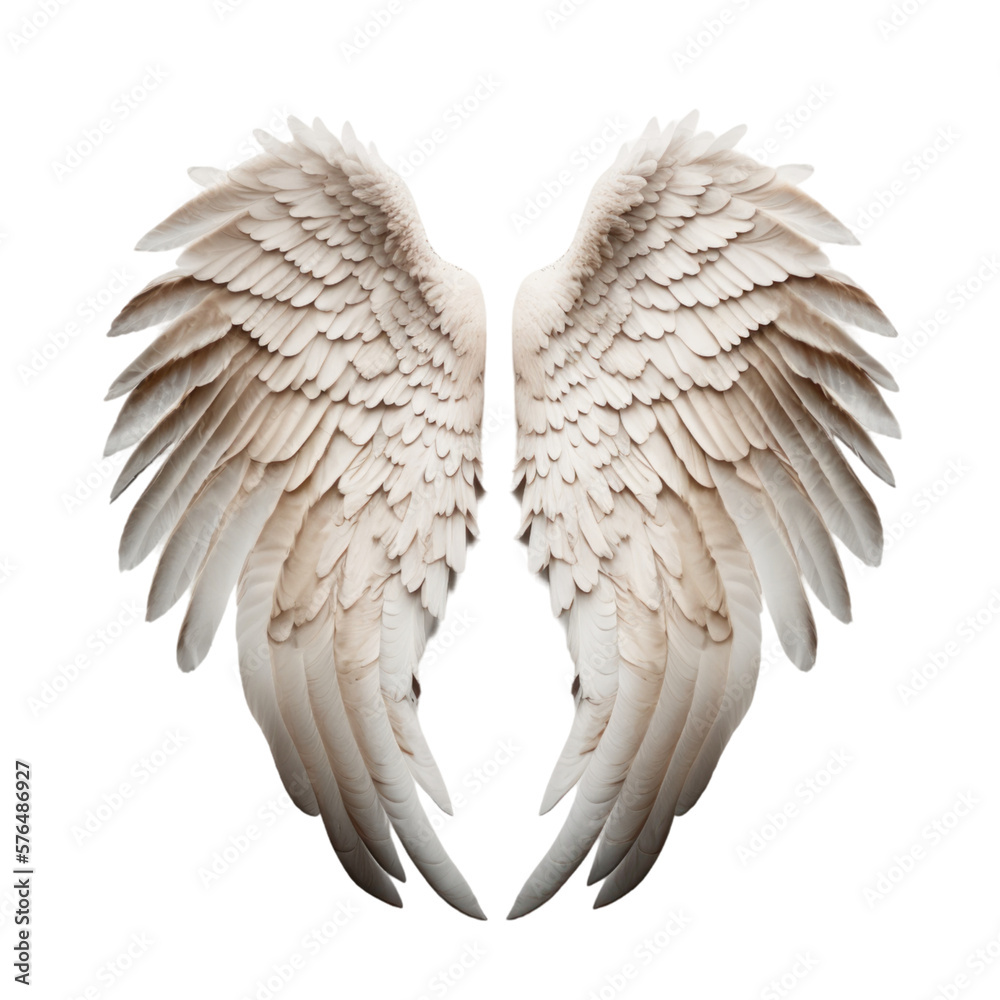 angel wings isolated on transparent background Stock Illustration ...