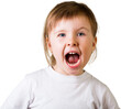 © BillionPhotos.com - Cute little girl screaming isolated on white background