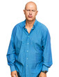 © Krakenimages.com - Middle age bald man wearing casual clothes looking at the camera blowing a kiss on air being lovely and sexy. love expression.