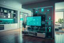 Smart Home Living Room Management System Using Augmented Reality, Future Concept, Generative Ai