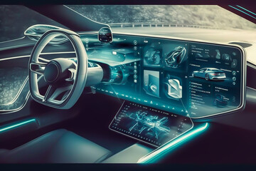 Car management system using augmented reality technology, future concept, generative ai