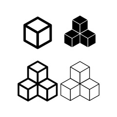 Poster - cube icon set vector illustration on white background..eps