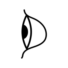 Aufkleber - Eye side icon, trendy style illustration on white background..eps