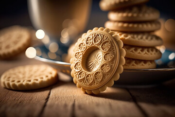 Canvas Print - Close up of delicious cookies