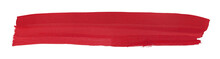 Ruddy Brush Isolated On Transparent Background Red Watercolor,png.