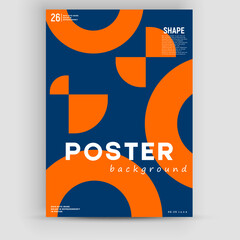 Aufkleber - bauhaus inspired graphic design of vector poster mockup created with vector abstract elements, lines