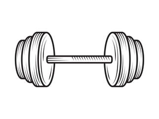 Canvas Print - barbell gym icon