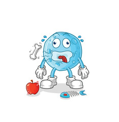 Sticker - blue moon burp mascot. cartoon vector