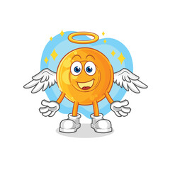 Canvas Print - throat lozenges angel with wings vector. cartoon character