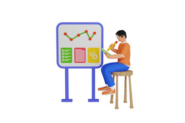 Poster - business planning 3d Illustration