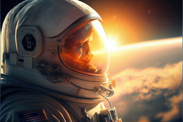 Wall Mural - World Astronaut Day April 12 realistic