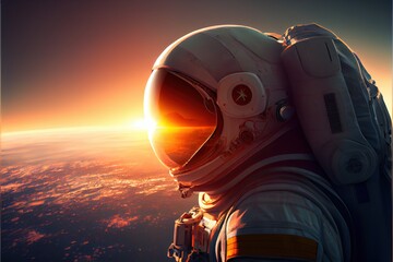Wall Mural - World Astronaut Day April 12 realistic