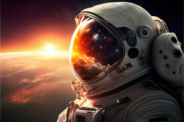 Wall Mural - World Astronaut Day April 12 realistic