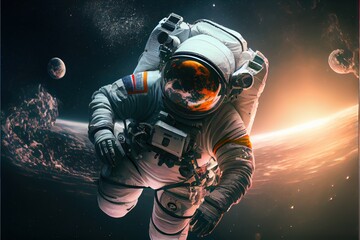 Wall Mural - World Astronaut Day April 12 realistic