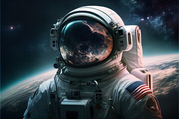 Wall Mural - World Astronaut Day April 12 realistic