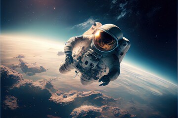 Wall Mural - World Astronaut Day April 12 realistic