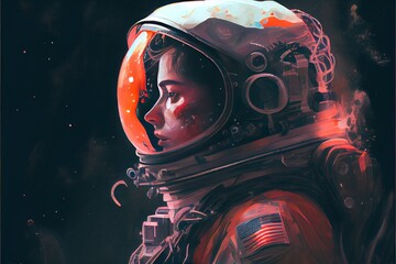 Wall Mural - World Astronaut Day April 12 realistic