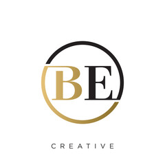 Wall Mural - be logo design vector icon luxury premium	