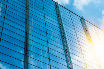 Wall Mural - office building window close up.