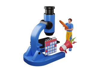 Poster - marketing research 3d Illustration