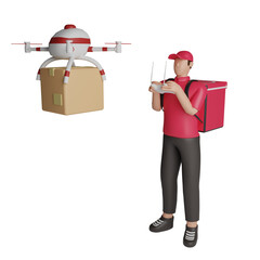 Poster - 3d delivery. icon isolated on white background. 3d rendering illustration