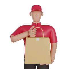 Poster - 3d delivery. icon isolated on white background. 3d rendering illustration
