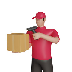 Poster - 3d delivery. icon isolated on white background. 3d rendering illustration