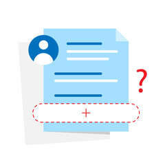 Poster - incomplete personal data information, complete profile concept illustration flat design vector eps10. modern graphic element for landing page, empty state ui, infographic, icon, etc