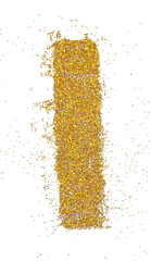 Poster - letter I in glitter of gold particle isolated