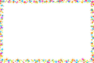 Rectangular  banner frames, borders, painted on transparent background. Png image.