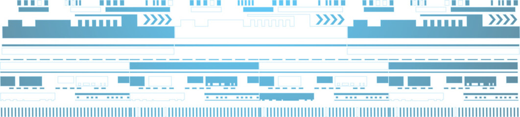 Poster - Abstract blue computer technology background with circuit board and  circle tech.illustration for elements