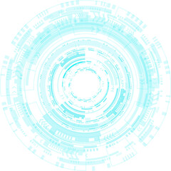 Poster - Abstract blue computer technology background with circuit board and  circle tech.illustration for elements