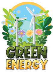 Poster - Alternative green energy vector concept