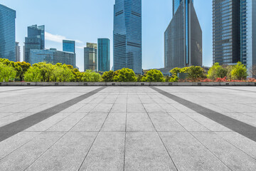 modern building and empty pavement, china.