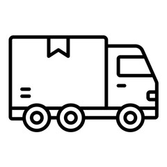 Wall Mural - Delivery Truck Icon Style